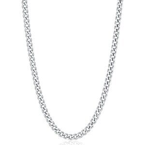 Fiusem  a.5mm width-steel 20 inches Stainless Steel Cuban Link Chains for Men